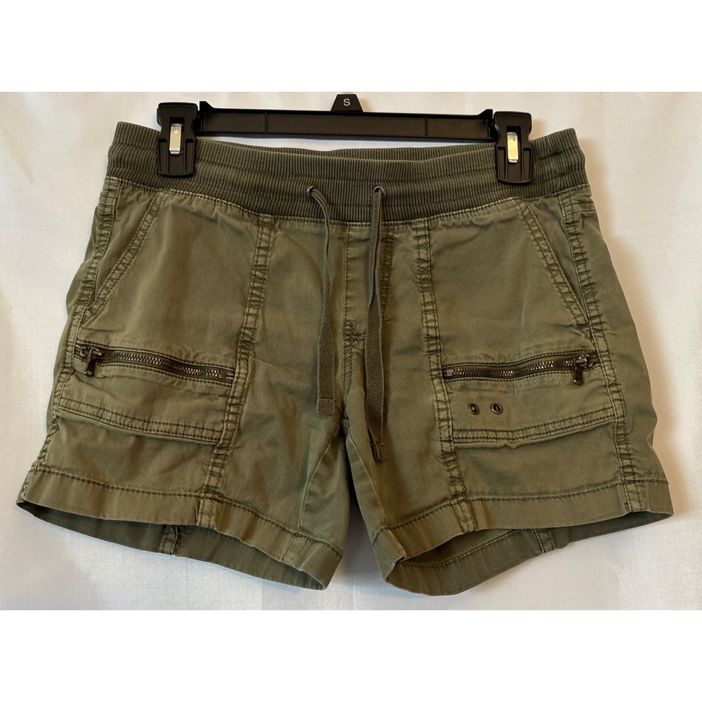 Sonoma Goods For Life Womens Olive Green Cargo Utility Shorts Stretch 2